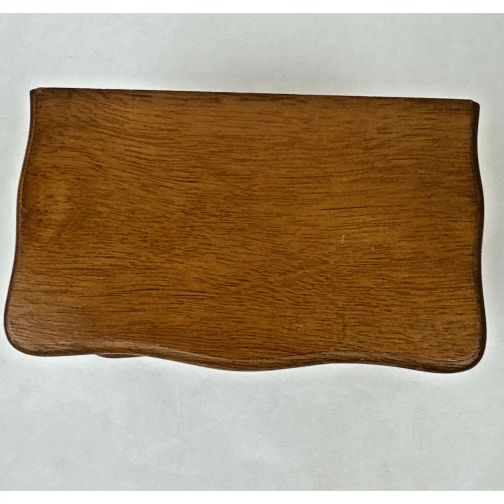 Small Jewelry Box Oak Finish Velvet Lined, Mirror, Lift Top & lift out tray